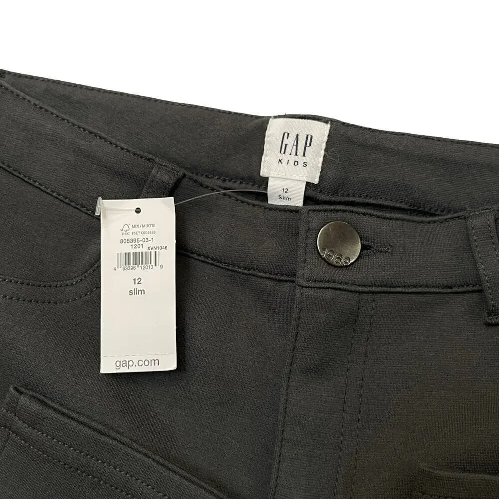 GAP Kids Girls Ponte Pants Stretch Size 12 Slim In Grey